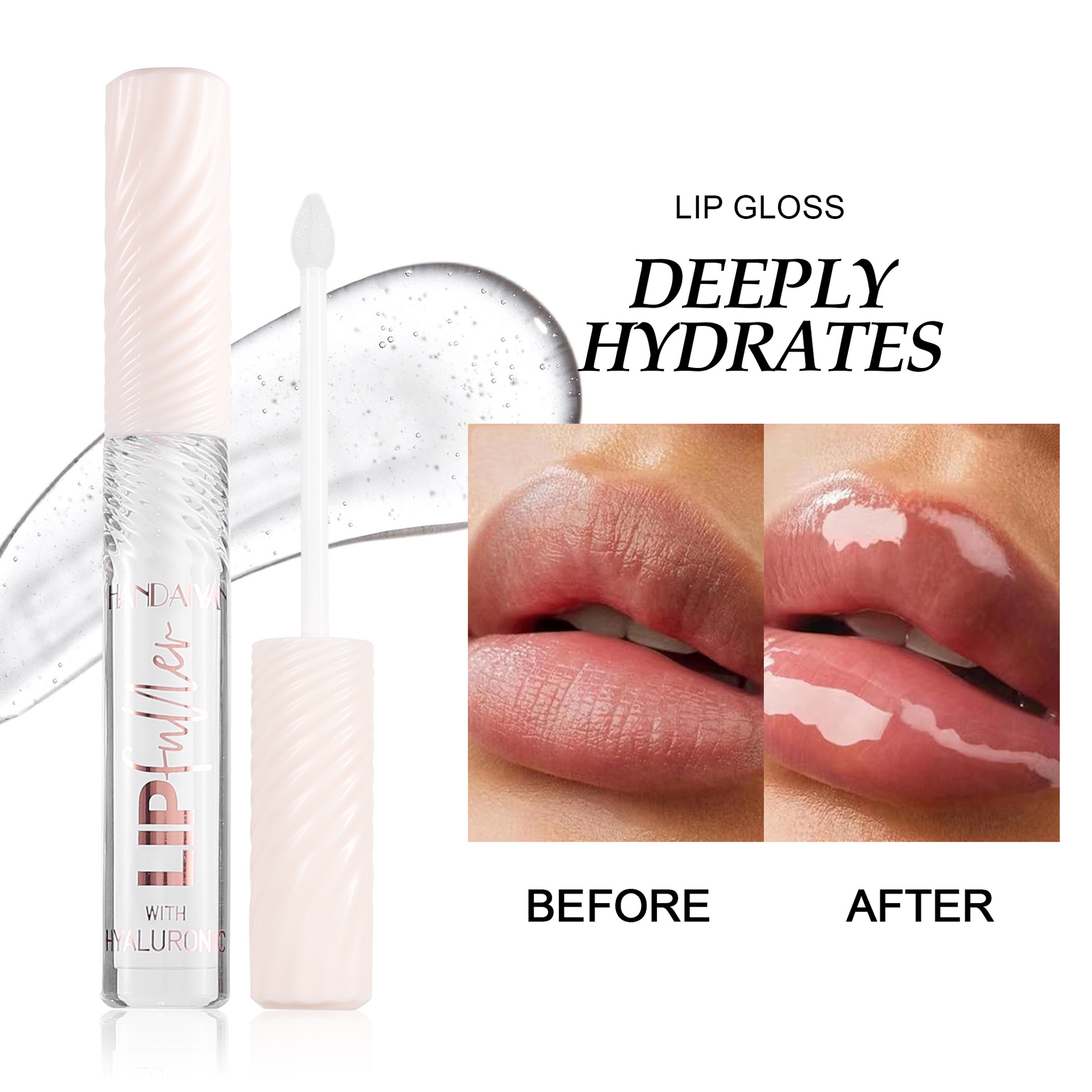 handaiyan Cross-border Mirror Lip Gloss Hyaluronic Acid Moisturizing and Nourishing Lipstick Lip Gloss Hydrating Pearlescent Lip Gloss Makeup details Picture