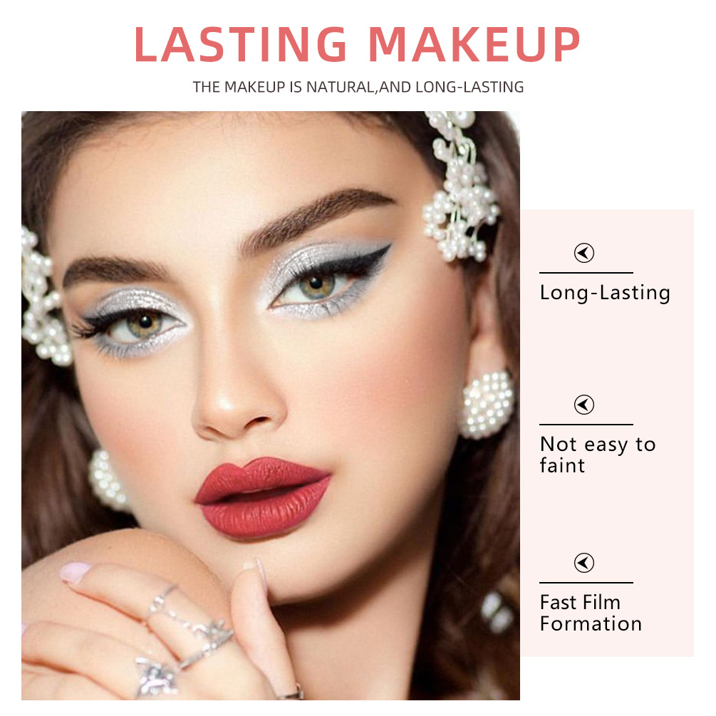 QIBEST Cross-border Cement Grey Eyeshadow Liquid Matte Pearlescent Fine Flash Dark Style European and American punk Smoky Eye Eyeshadow Liquid Application Scenario