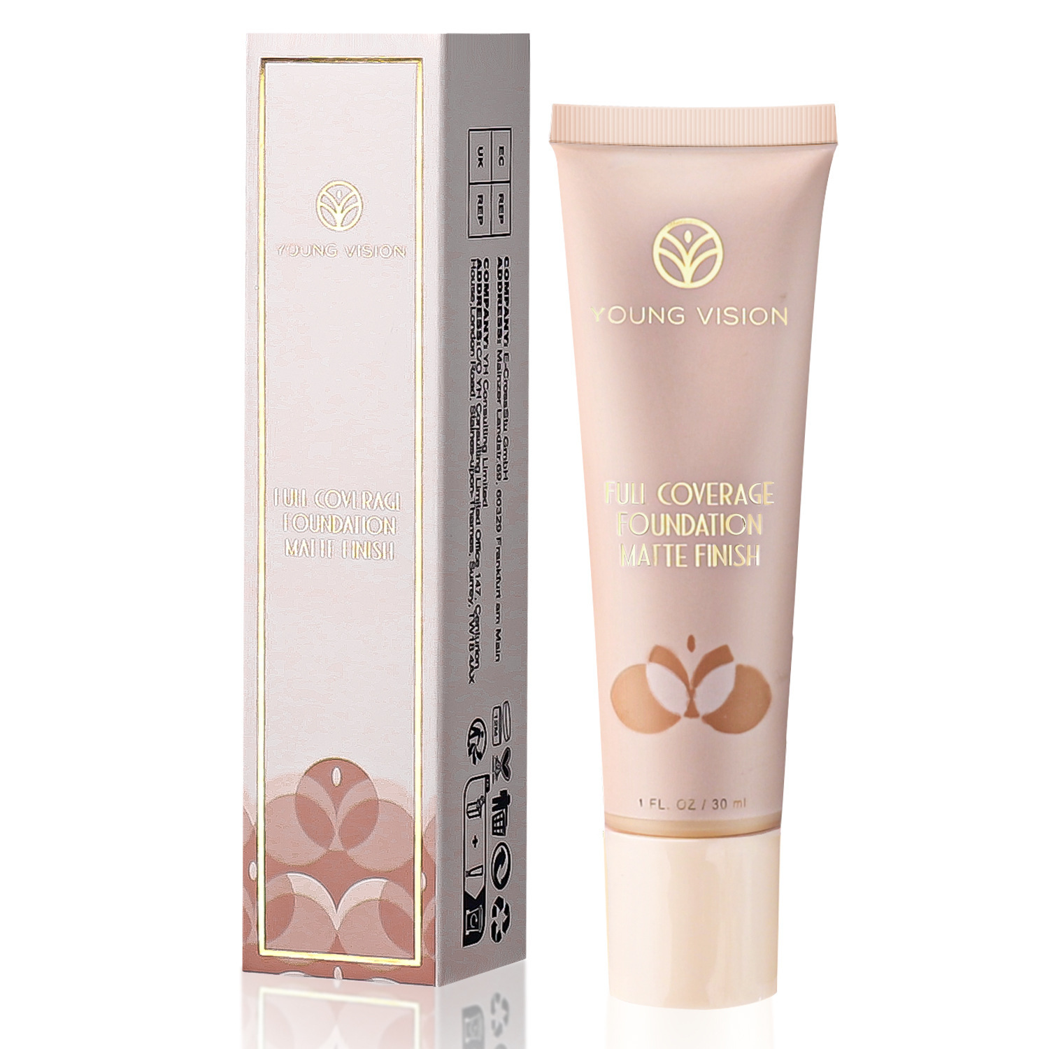 YOUNG VISION 6-color Matte Foundation, Wheat-colored Contouring Foundation Cream Item Picture