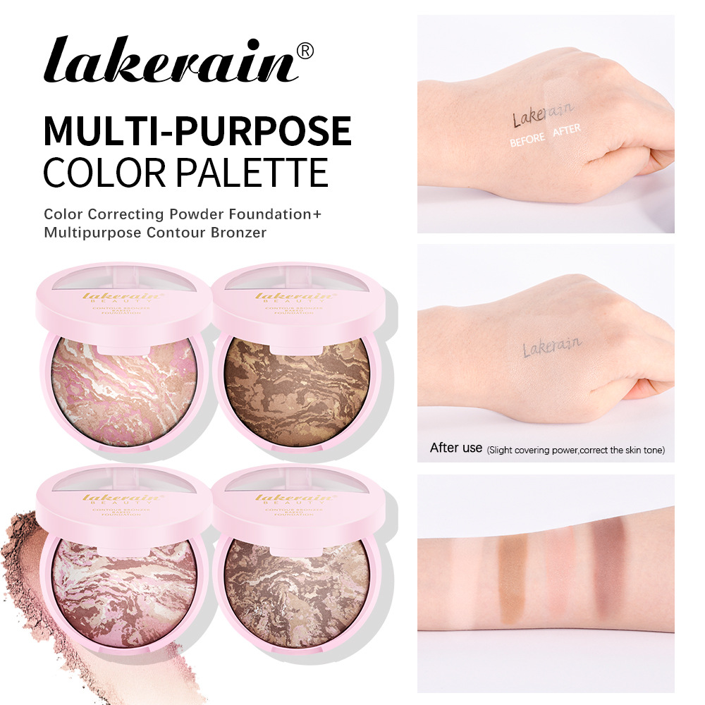 Cross-border new lakerain baking powder, highlighter Contour powder, setting and contouring full figure