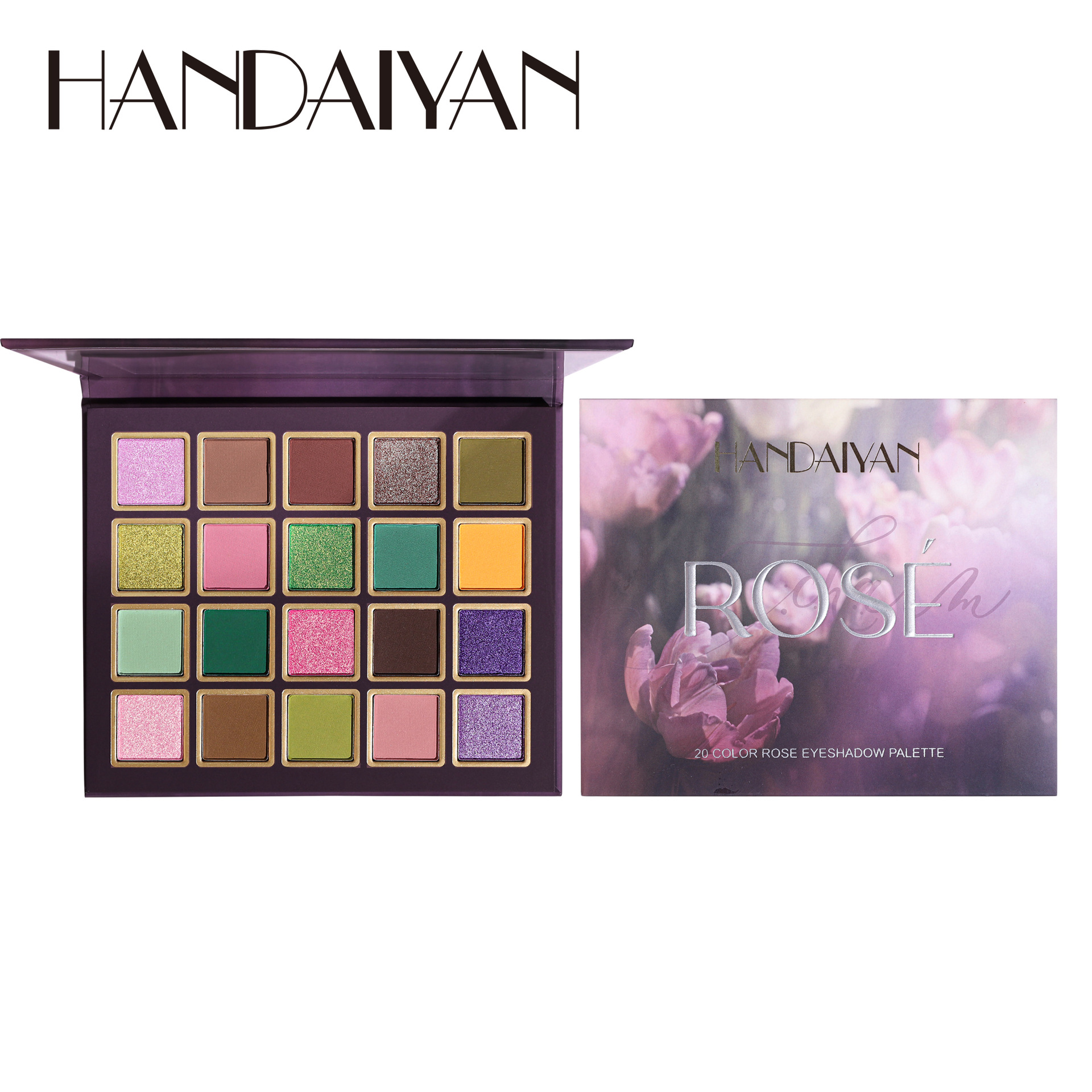 Cross-border 20-color eyeshadow palette, multi-purpose handaiyan Pearlescent and matte colored Eyeshadow palette, high-gloss contouring palette Item Picture
