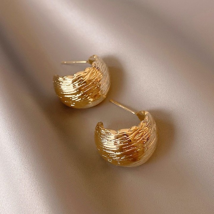 S925 Silver needle European and American exaggerated geometric stud earrings for women, light luxury, fashionable and high-end style, metal earrings wholesale Application Scenario