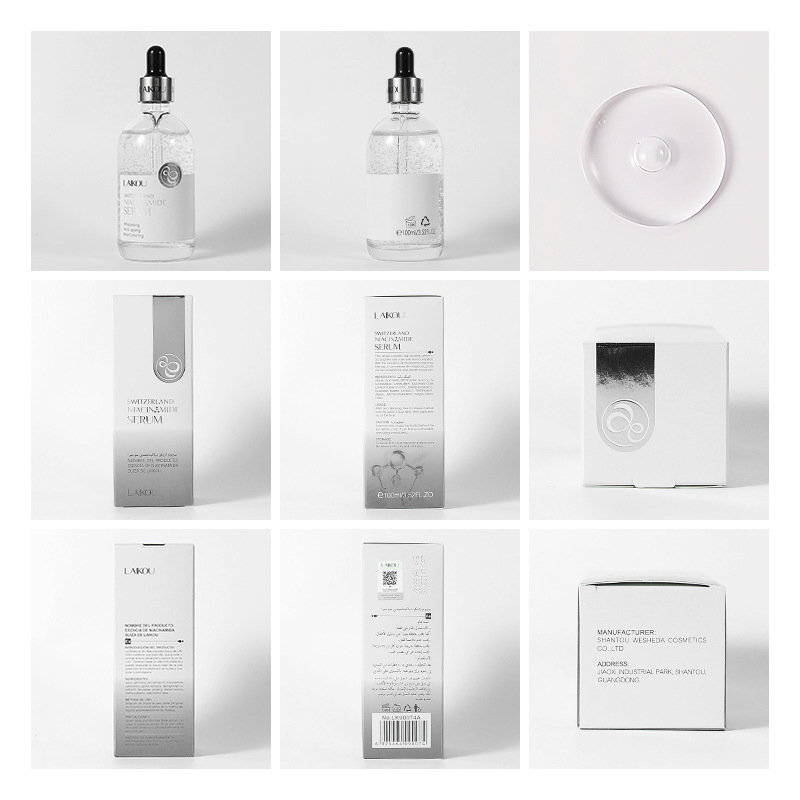 Cross-border Laicome Swiss Niacinamide Essence 100ml Brightening Skin Tone Hydrating and Moisturizing Essence Ampoule Skin Care product Specification drawing