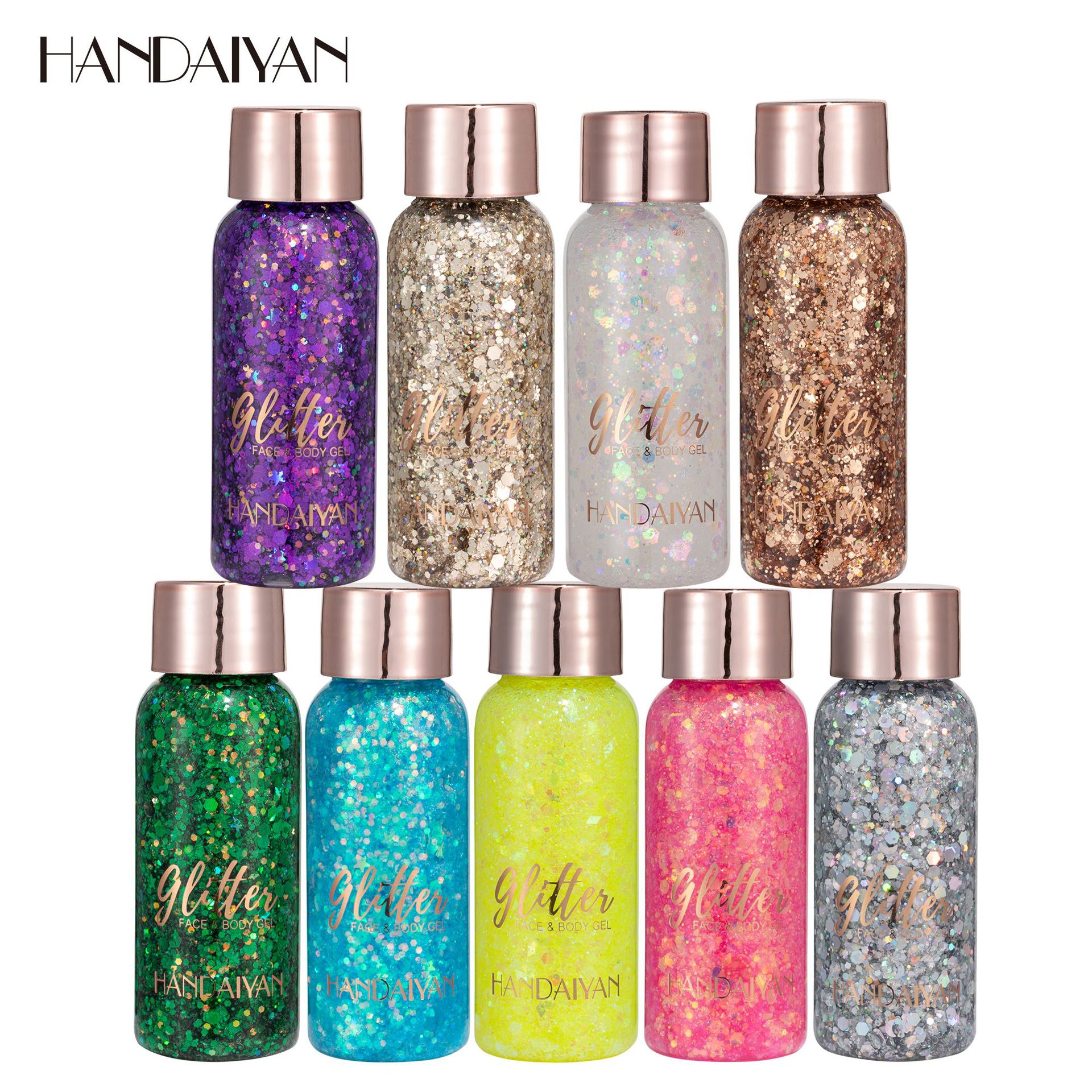 Cross-border Eyeshadow Big Sequin Stage Makeup HANDAIYAN Sequin Gel Facial Body Lotion Multi-purpose Gel Sequin Item Picture