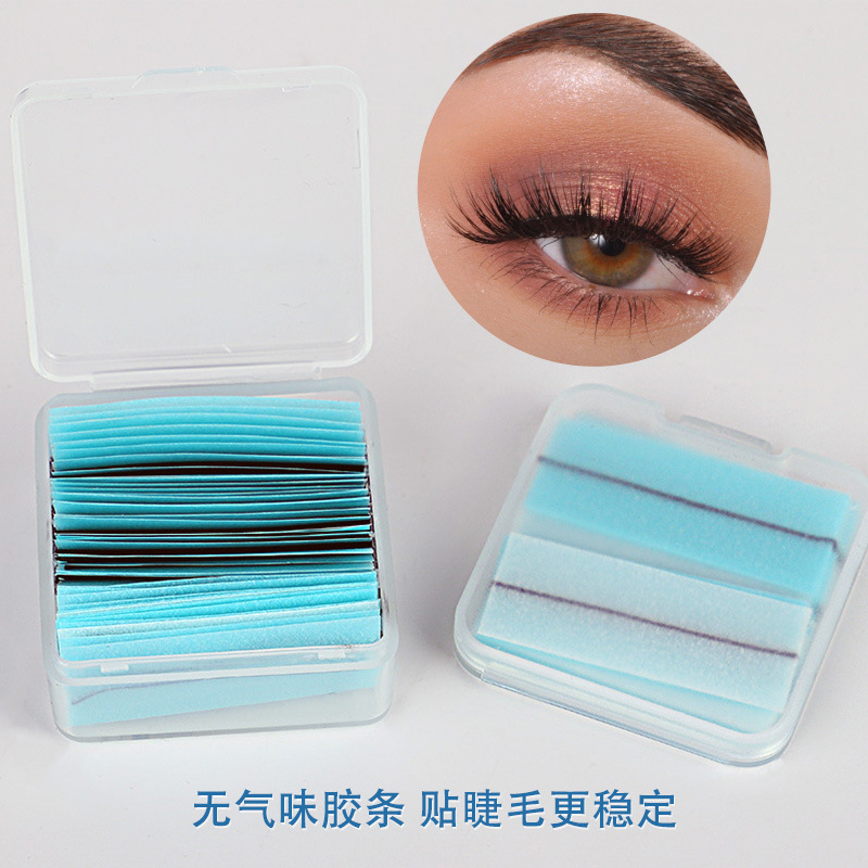 Self-adhesive temperature-sensitive jelly tape, glue-free self-adhesive false eyelashes, waterproof and sweat-proof, reusable eyelash replacement tape full figure
