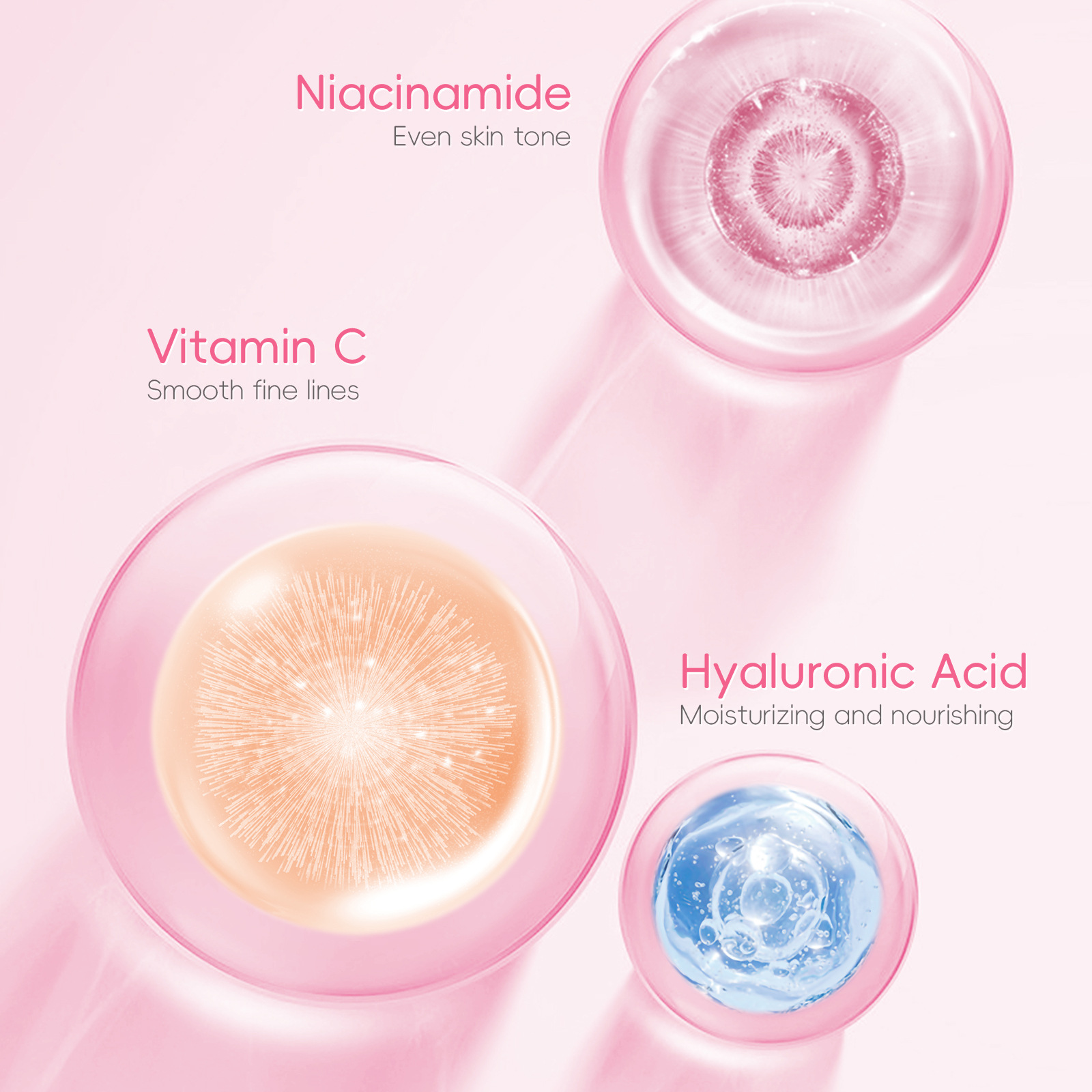 LAIKOU Cherry Blossom Eye Serum 15ml Roll-on Massage Eye Care Cream Moisturizing and Hydrating Skin Care Product details Picture