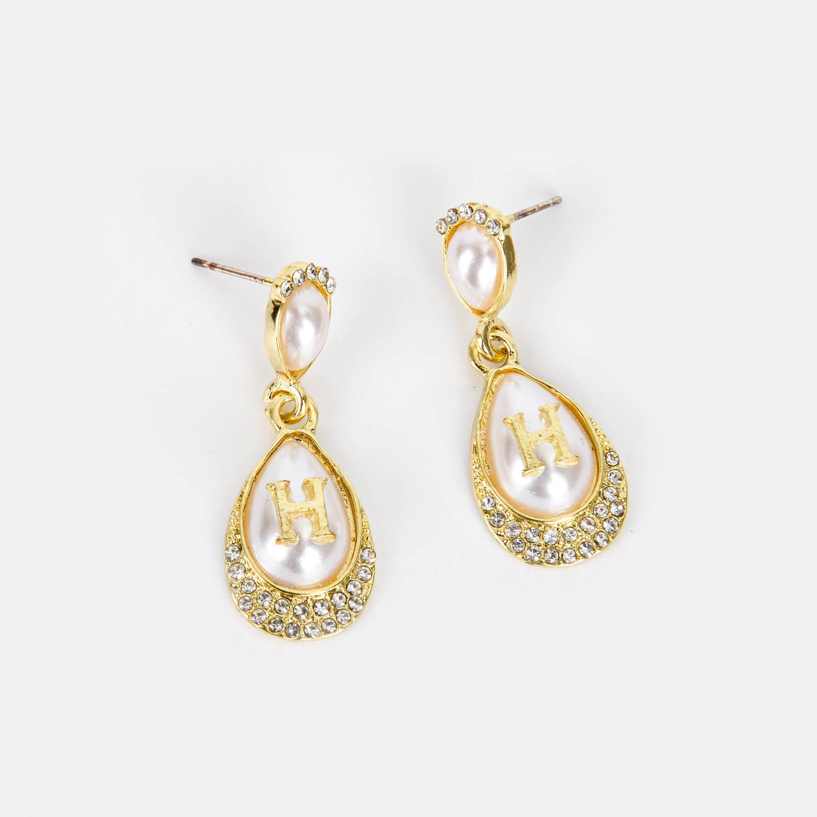 饰品/耳饰/耳钉/珍珠耳环/植绒耳钉细节图