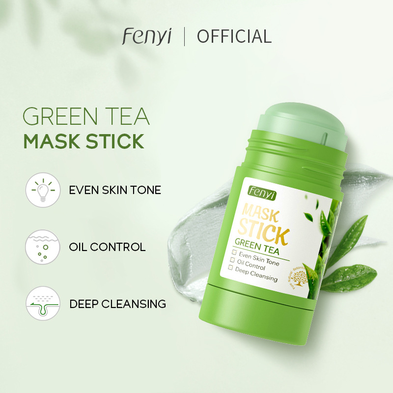 Cross-border supply Fenyi Green Tea Solid Bar 40g Spreadable Mask, Cleansing mud mask, Hydrating and moisturizing full figure