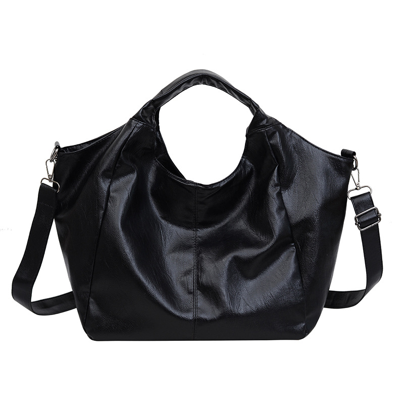 Cross-border large-capacity women's 2024 new style fashionable retro single-shoulder crossbody bag, trendy and simple commuter tote bag Item Picture