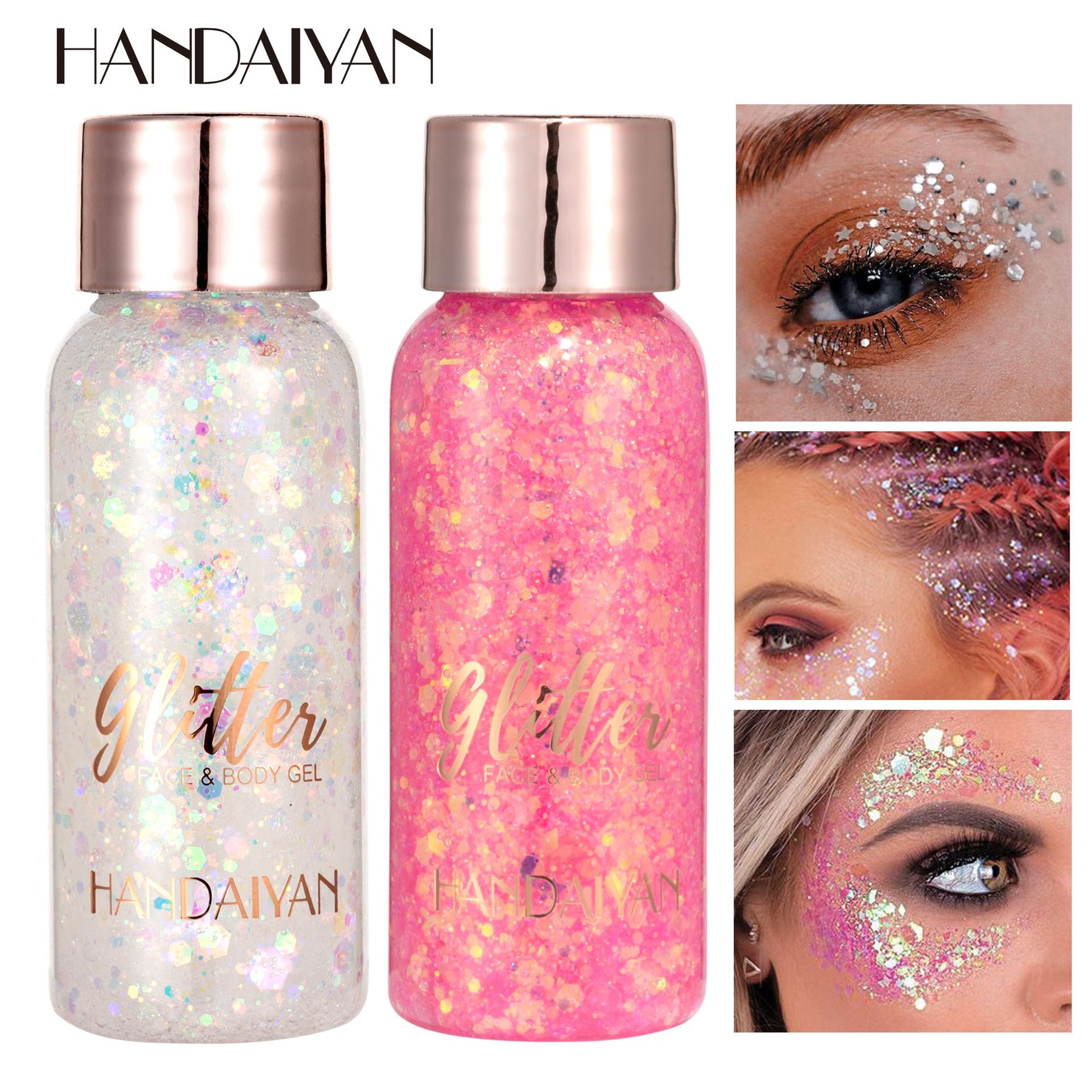 Cross-border Eyeshadow Big Sequin Stage Makeup HANDAIYAN Sequin Gel Facial Body Lotion Multi-purpose Gel Sequin details Picture