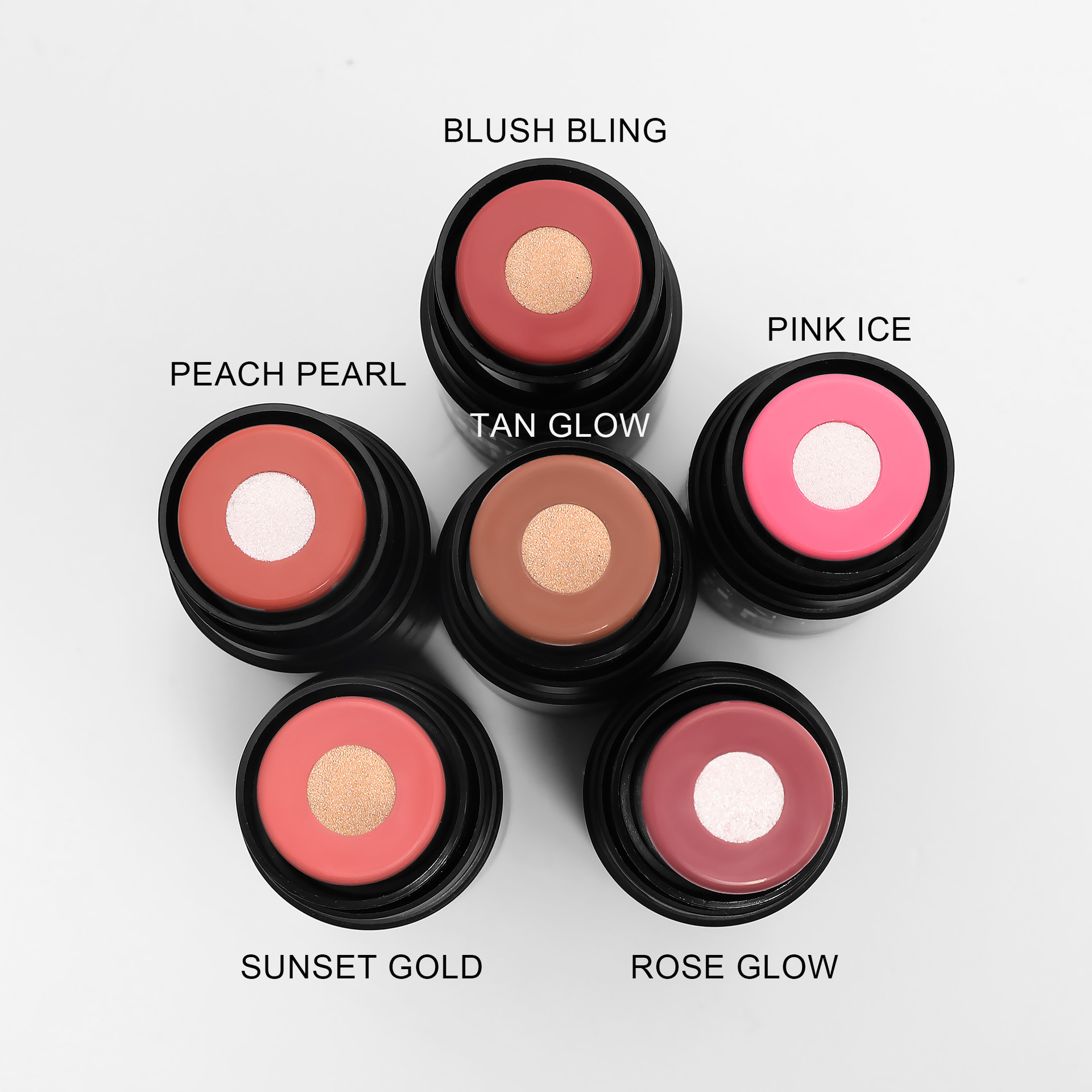 HANDAIYAN's cross-border makeup brightening and complexion enhancement Solid filling blush cream Contouring stick Blush details Picture