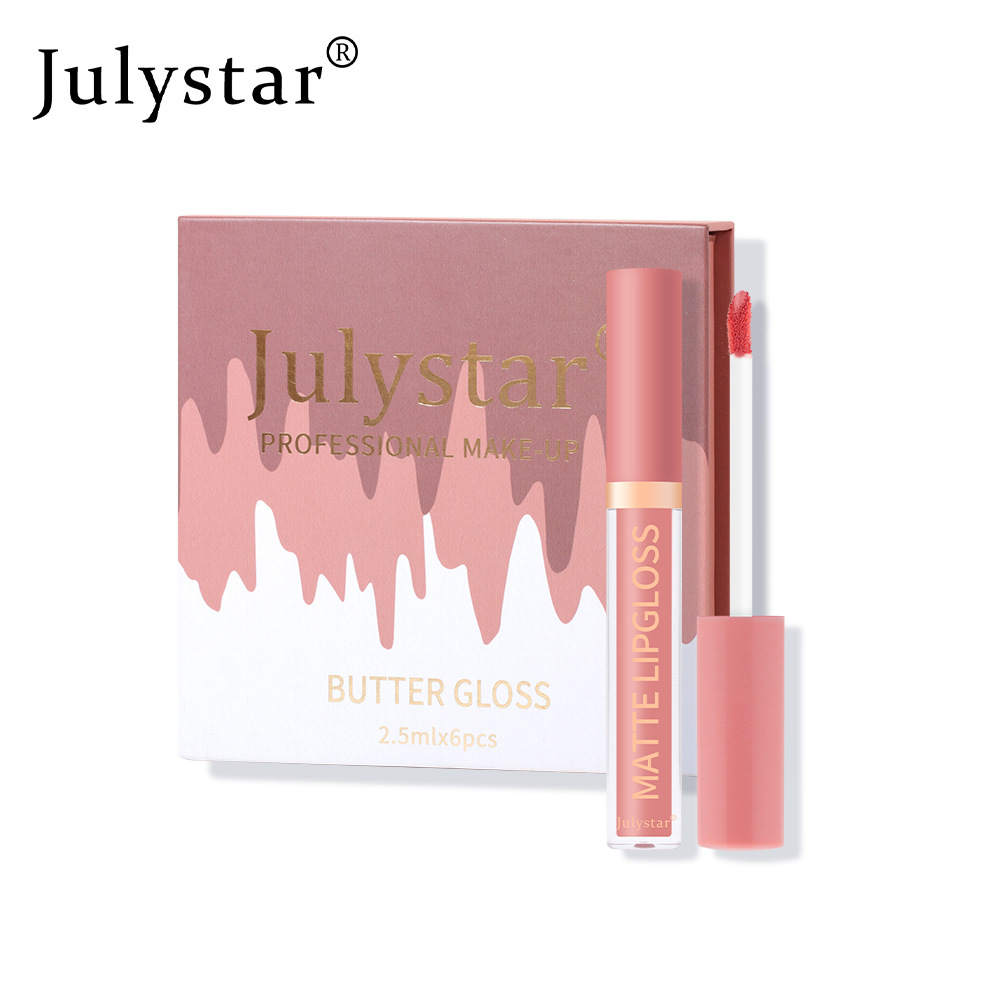 European and American makeup long-lasting moisturizing non-fading lip gloss set box, water light mirror Dudu Lip gloss set, Amazon wholesale Item Picture
