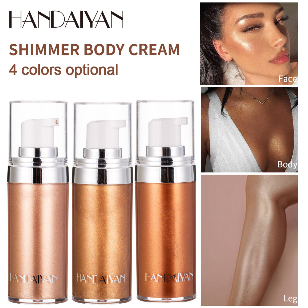 Cross-border Body Brightening Lotion HANDAIYAN Beach Facial Liquid Lotion Full-Body Brightening Fine and Shiny Skin Brightening Oil Specification drawing
