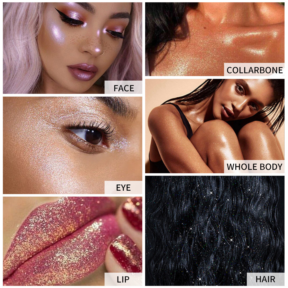 Fairy Highlighter Contouring Powder, Facial Brightening Powder, Three-dimensional Contouring Blush, Body Glitter, Highlighter Stick, Cross-border details Picture