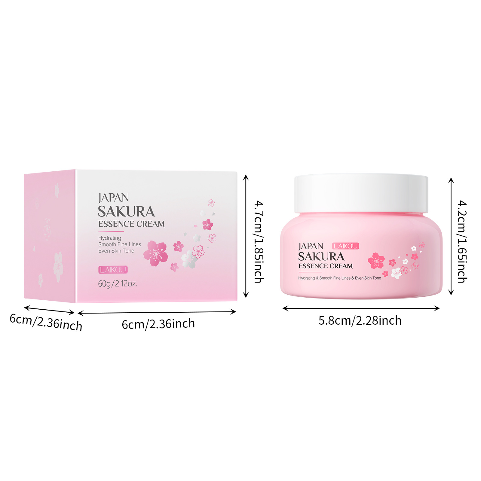 LAIKOU Cherry Blossom Essence Cream 60g, Autumn and Winter Moisturizing, Hydrating and Nourishing, in stock from the manufacturer Item Picture
