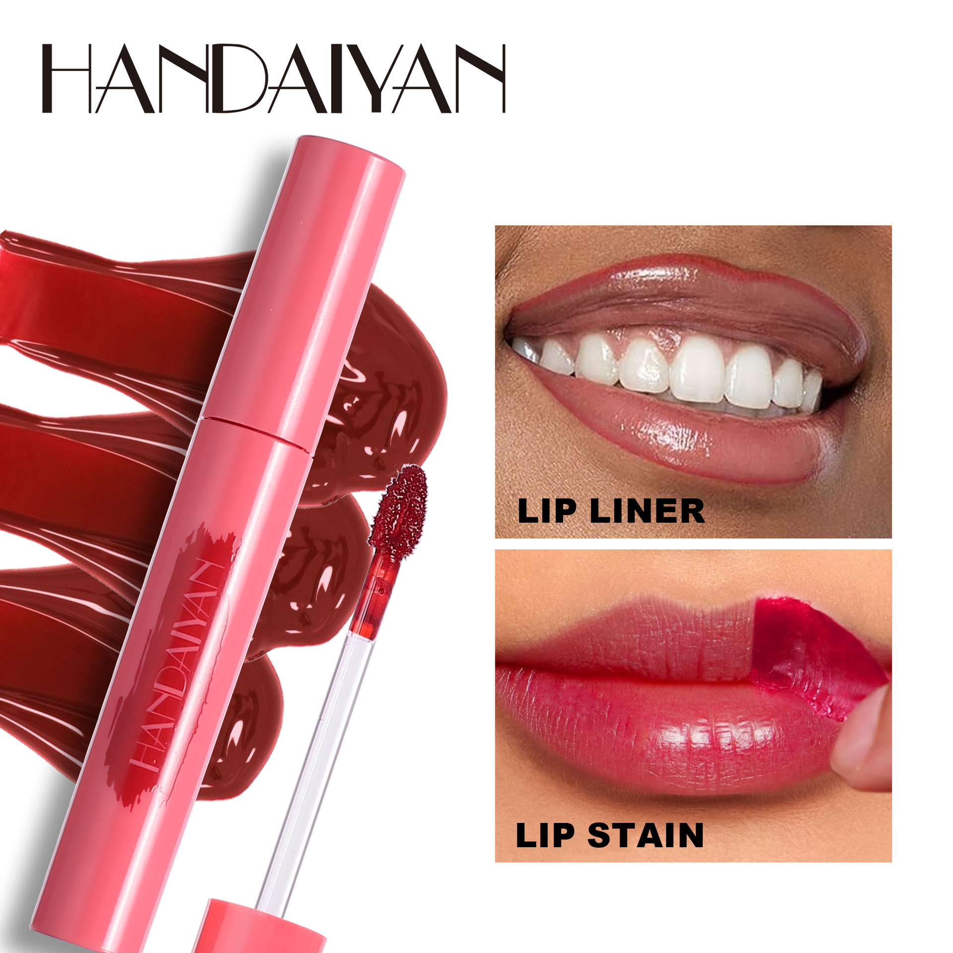 Cross-border peel-off lip gloss 6-color lipstick handaiyan Matte lip gloss Matte base color tinted lip peel-off lip gloss