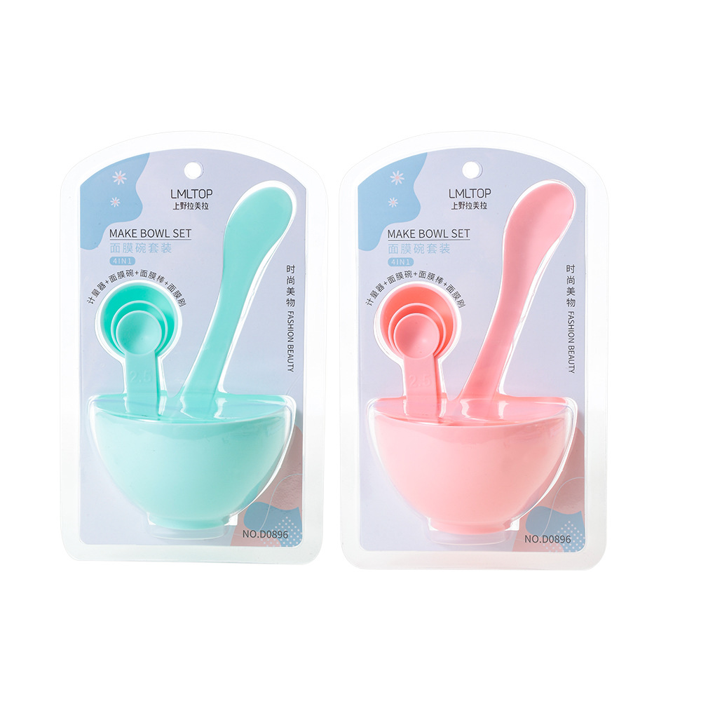 LMLTOP Mask Bowl Set 6-piece Large Bowl diy Homemade Mask Grinding Tool Bowl Stick D0896 Item Picture