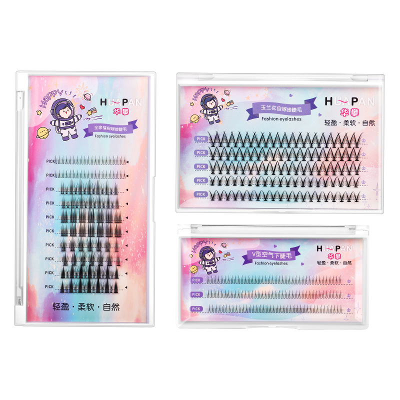 The V-shaped false eyelashes of the same style as the girl group are soft and slender for daily use. The lower eyelashes are a single cluster of magnolia flowers and cosplay extensions Item Picture