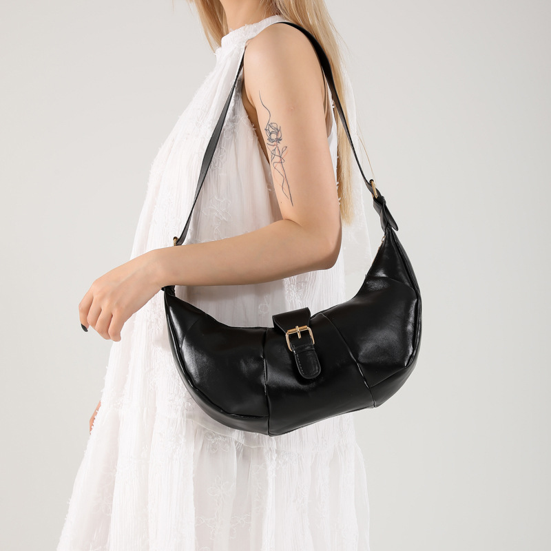 High-end 2024 autumn/winter new underarm bag, handbag, large-capacity commuting single-shoulder crossbody bag, dumpling bag Specification drawing