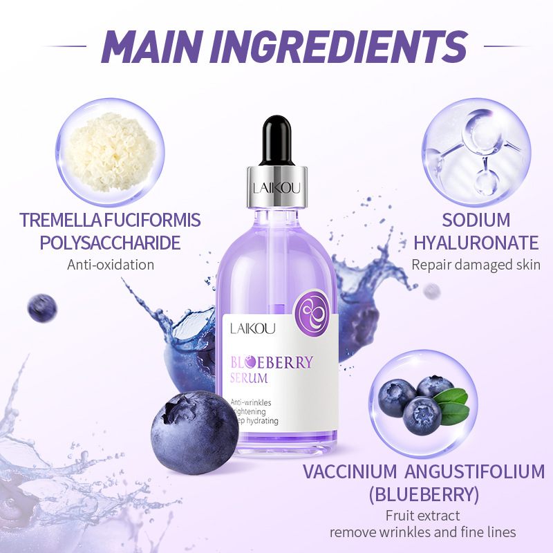 LAIKOU Blueberry Essence 100ml Cross-border supply Facial care Essence, skin care product manufacturer Specification drawing