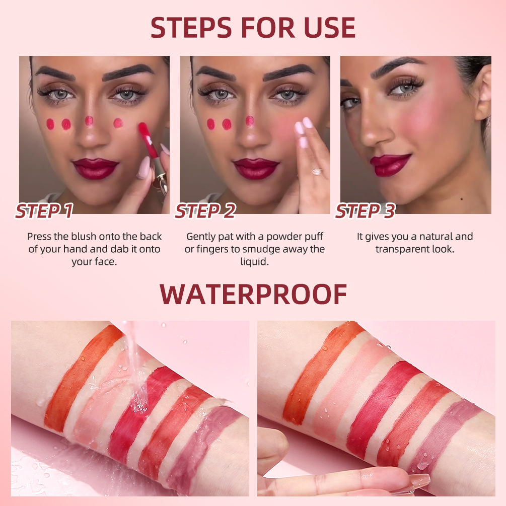 QiBest liquid Blush is smooth, natural, long-lasting and brightening. The hydrating blush is not prone to fading. It is a blush powder cream Application Scenario