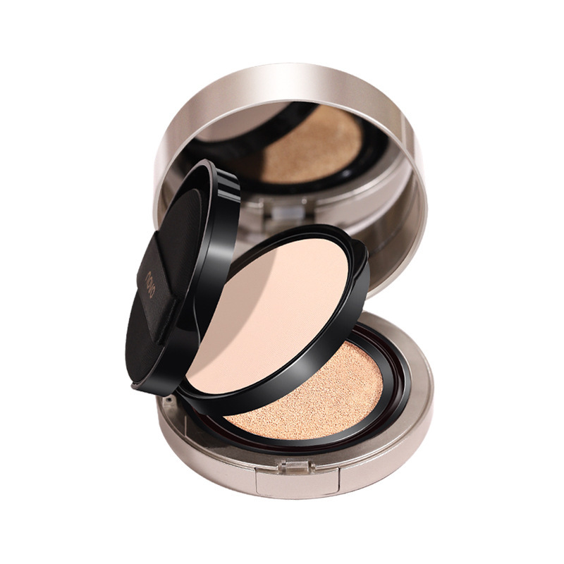 NOVO Double-layer cushion Powder Compact, a two-in-one hydrating, moisturizing, oil-controlling, concealing, setting, water-resistant and non-smudging makeup product Item Picture