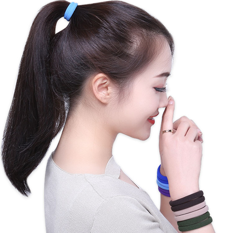 Korean version 20-piece canned high-elasticity hair band Douyin bestseller seamless bucket hair band non-constricting girls' rubber band Specification drawing