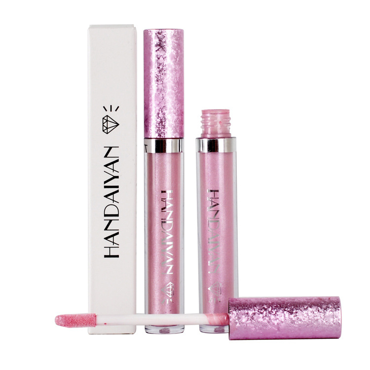Cross-border Diamond Pearl Lip Gloss handaiyan liquid Lipstick, long-lasting non-stick Cup Iridescent Mermaid Beauty Lip gloss Item Picture