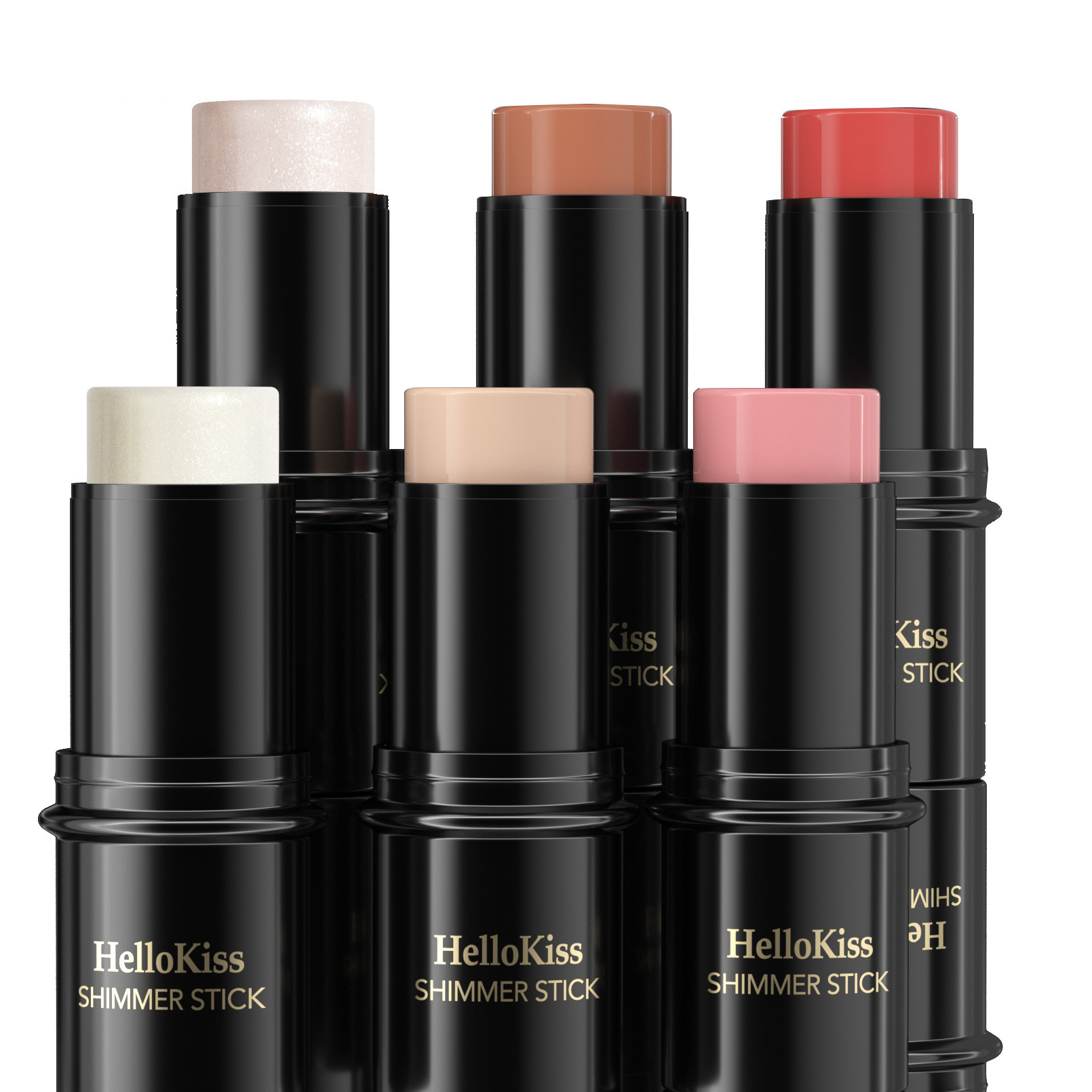 HelloKiss Highlight Brightening Contouring Stick Three-dimensional Face Base Multi-color Highlight Shadow Concealer Pen Makeup Application Scenario