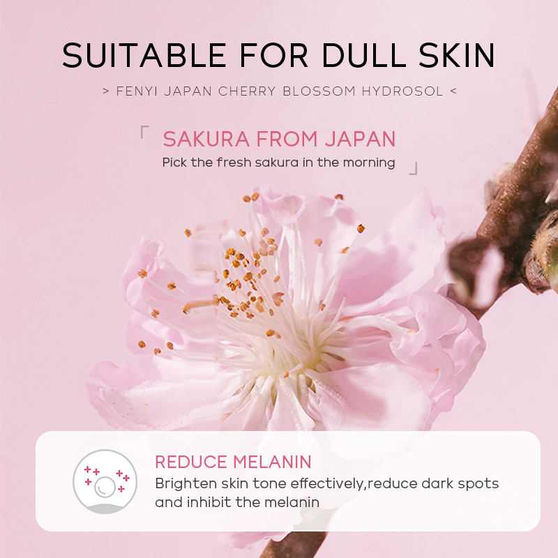 Cross-border Fenyi Japanese Cherry Blossom Hydrosol 100ml Hydrating, Moisturizing and Toning Water Surface Skin Care Product manufacturer Application Scenario