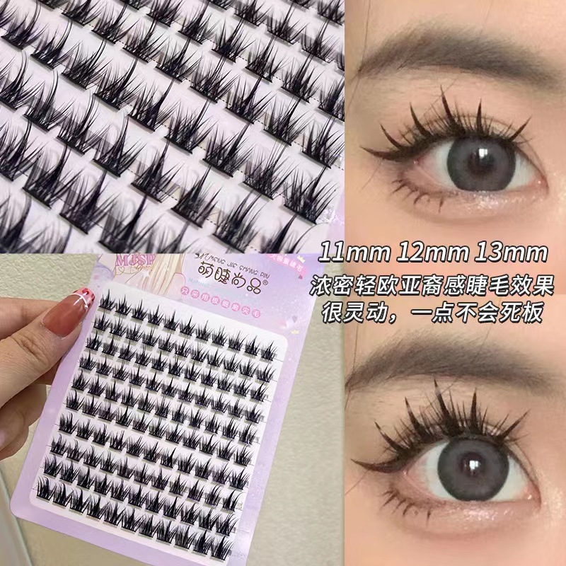 Mengjie Shangpin Lazy Person 10 Rows Pure Wild Devil large-capacity false eyelashes, naturally thick and photogenic comic eyelashes Application Scenario