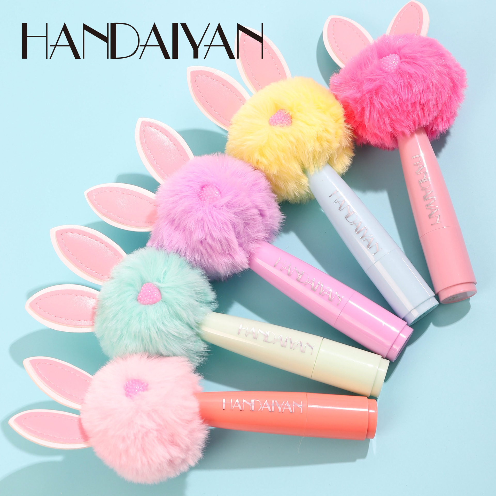 handaiyan Han Daiyan 5-color "Mi You" Rabbit Plush Head Velvet Matte Lipstick Lipstick Cross-border wholesale details Picture
