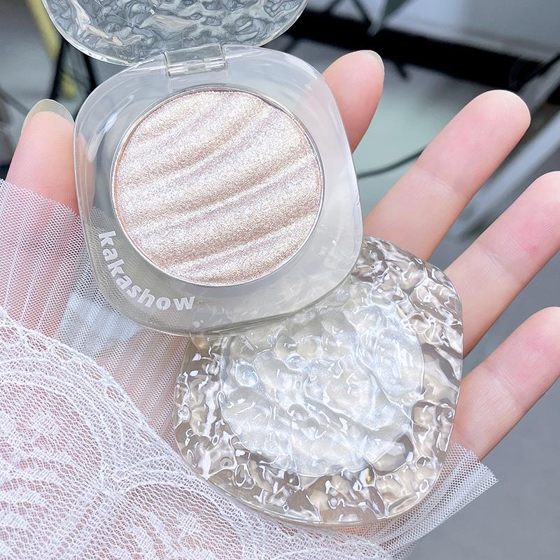 kakashow Sparkling High-Gloss Powder Single-color Mashed Potatoes Contouring Plate: Fine pearlescent mashed potatoes brighten up natural nude makeup full figure