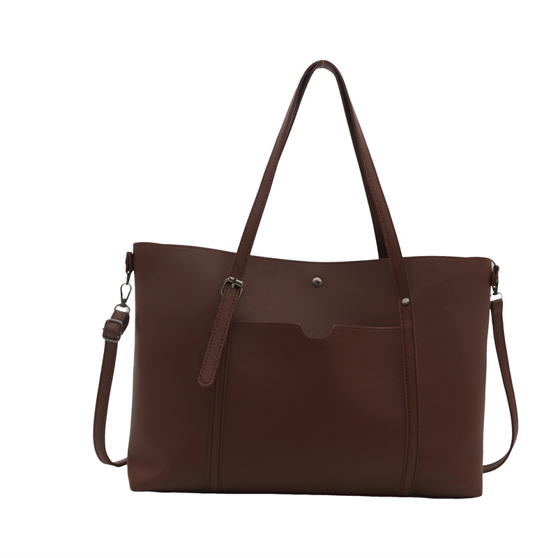 Retro texture commuting solid color simple 2024 autumn new large-capacity single-shoulder bag with a relaxed underarm tote bag Item Picture
