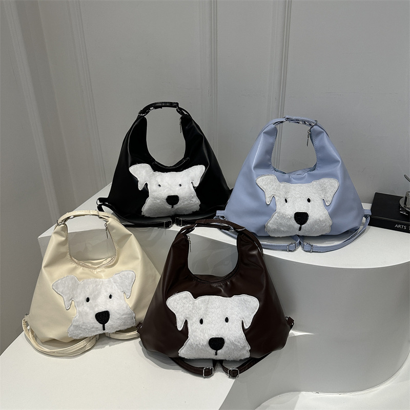 The new autumn and winter 2024 fashion cartoon backpack with simple, individual and niche design, single-shoulder bag and commuter tote bag Application Scenario