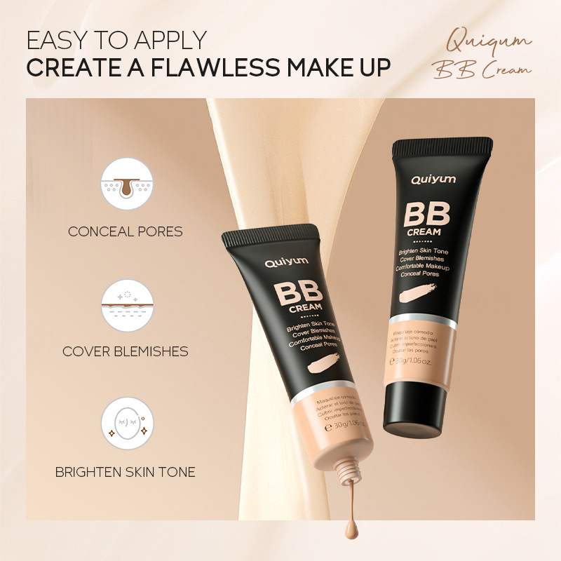 Cross-border temu version QUIYUM BB Cream 30g (Tube) Hydrating, concealing and non-smugging skin beauty cosmetic details Picture