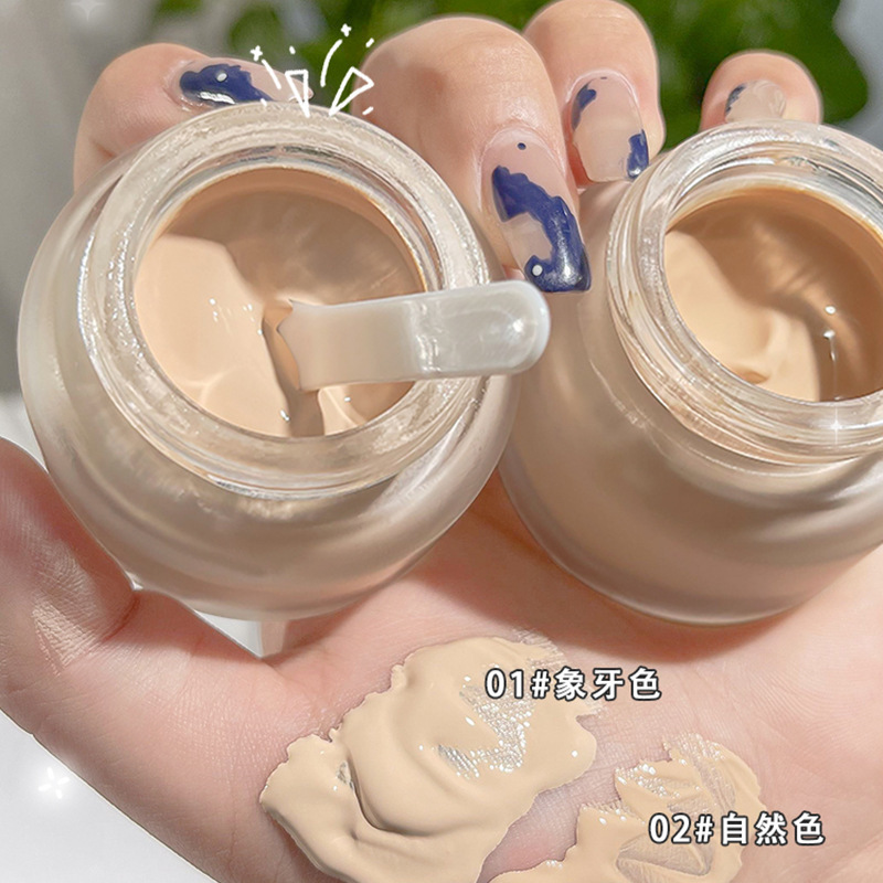 NOVO Foundation provides concealer, moisture retention, long-lasting makeup without smudge, water resistance, sweat resistance, oil control, dry skin, light cream skin foundation details Picture