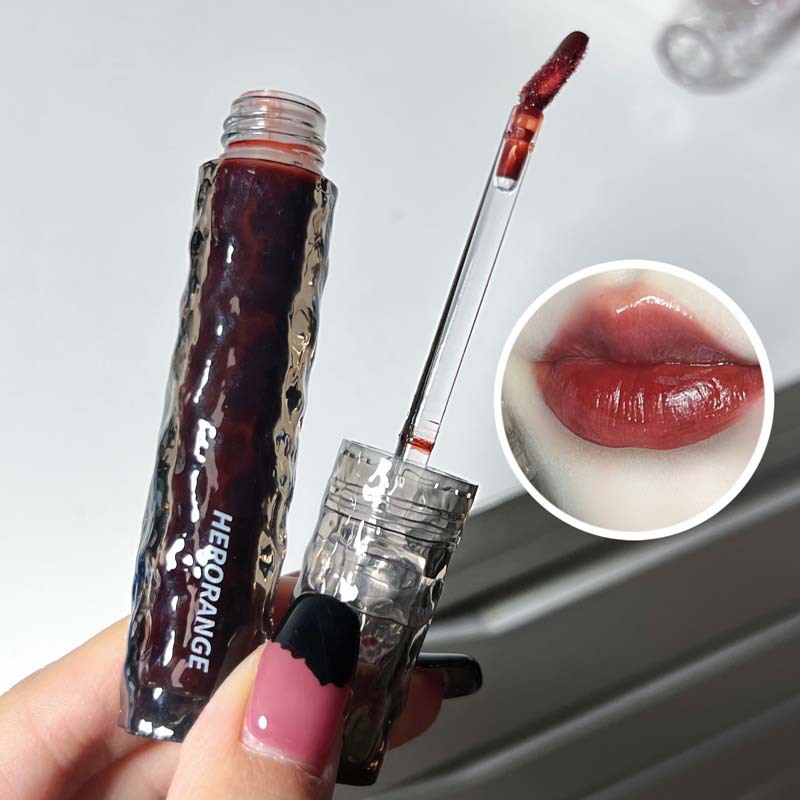 HERORANGE~ Ice River Rock Mirror Lip Gloss, long-lasting moisturizing, non-stick cup, natural whitening, water-like luster glass lip gloss Specification drawing