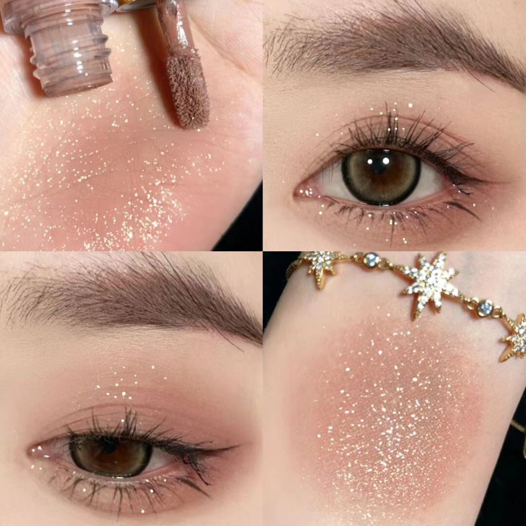 Capo Vini low-saturation gray Powder milk coffee matte liquid single eyeshadow Fine glitter pink pure earthy tone Application Scenario