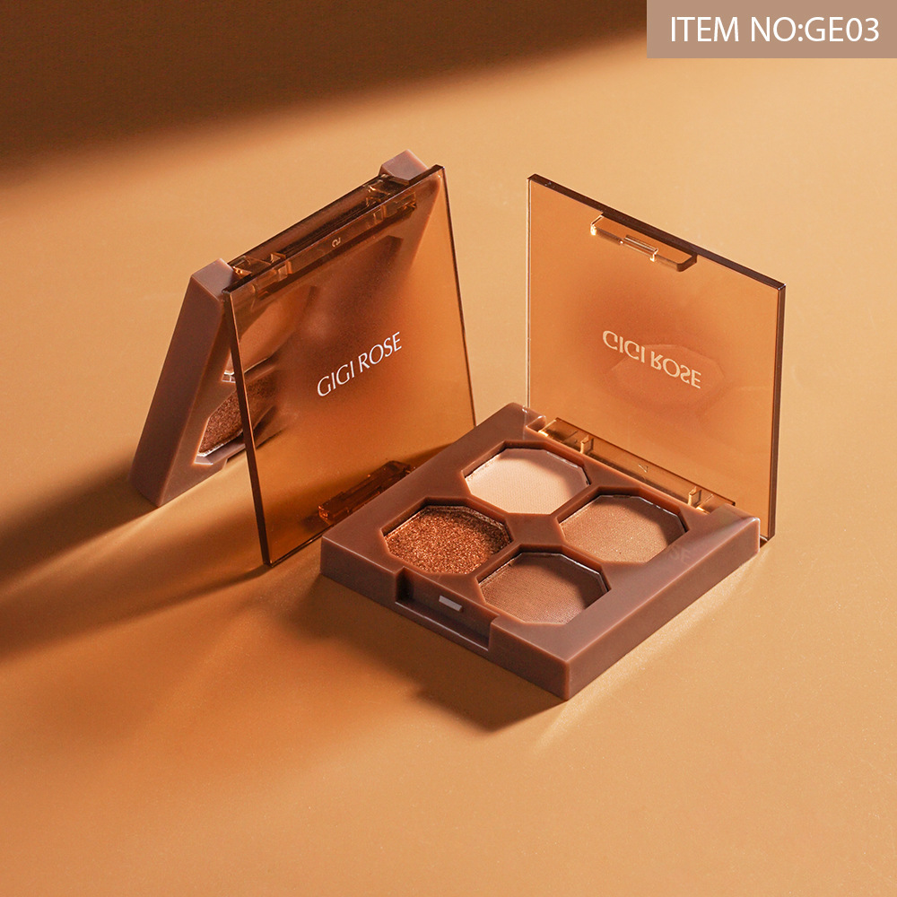 GIGI ROSE's four-color eyeshadow palette is easy to apply without powder flaking. It features earth tones, brightening and matte contouring. New product full figure