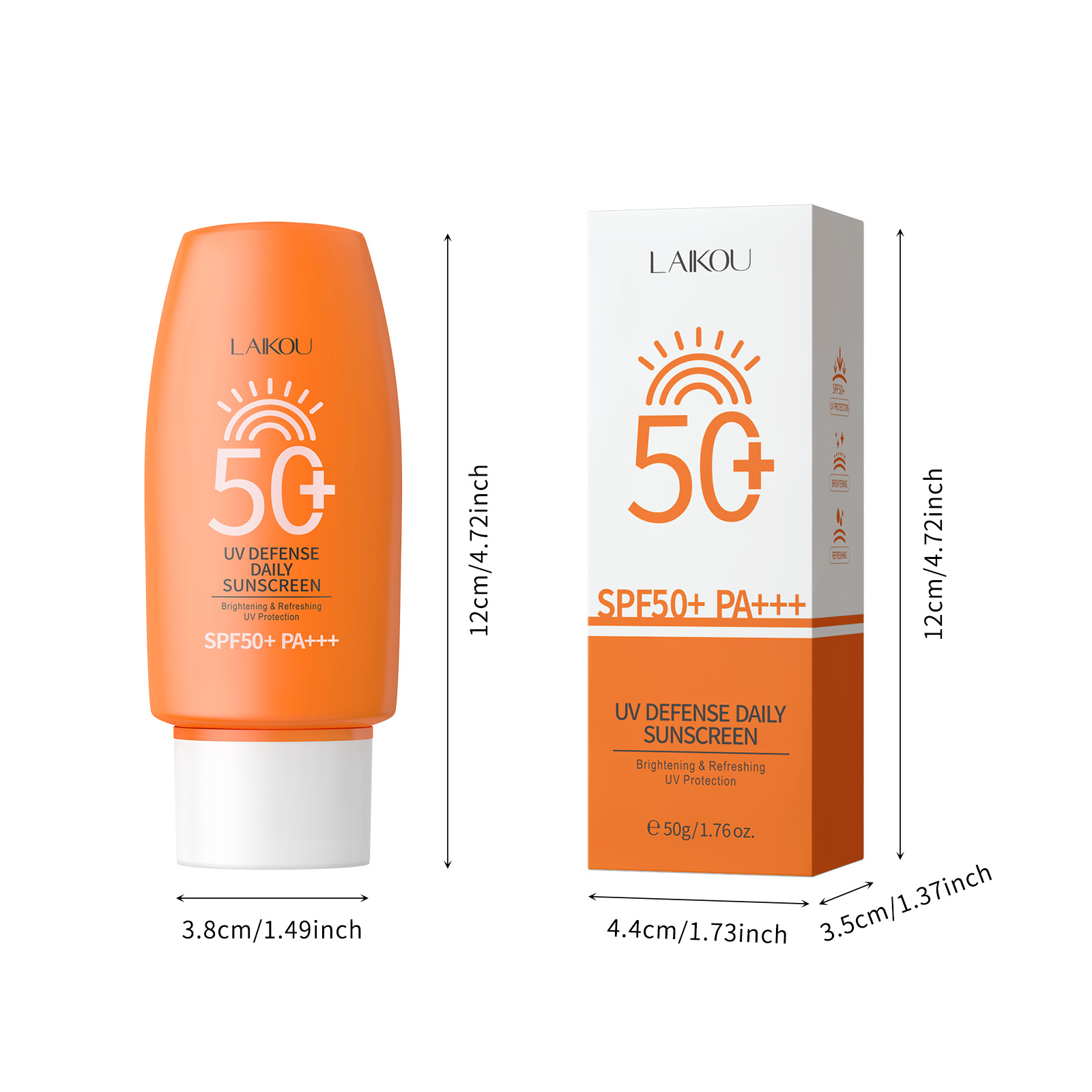 Summer cross-border LAIKOU sunscreen50g Student facial Isolation Waterproof and Refreshing New Upgrade Item Picture