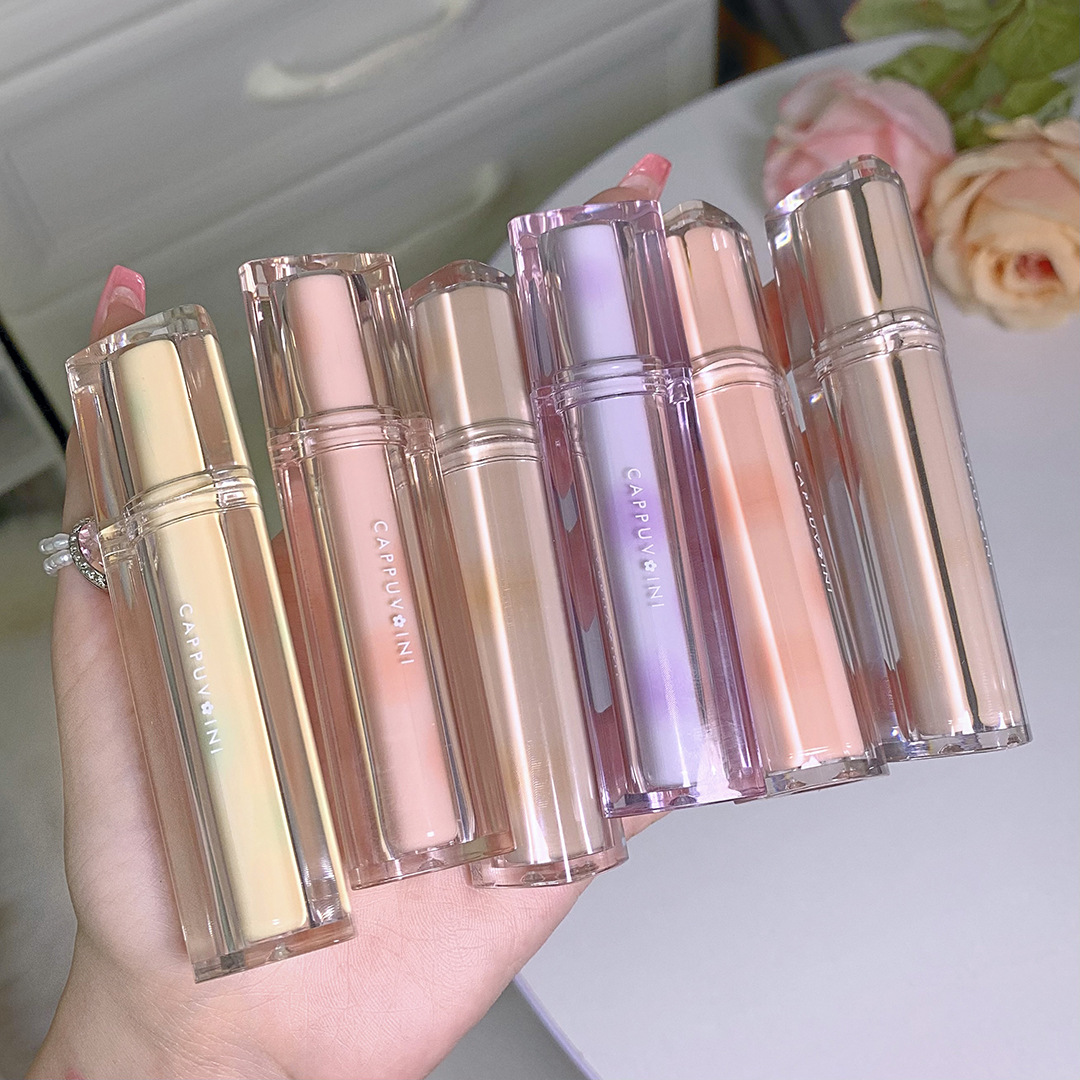 Capo Vini Ice Tea Mirror Surface Water Gloss Lip Gloss Lip Gloss Lip Gloss Glass Jelly Lip Triangular Transparent Tube Lip Gloss [Special Offer] details Picture