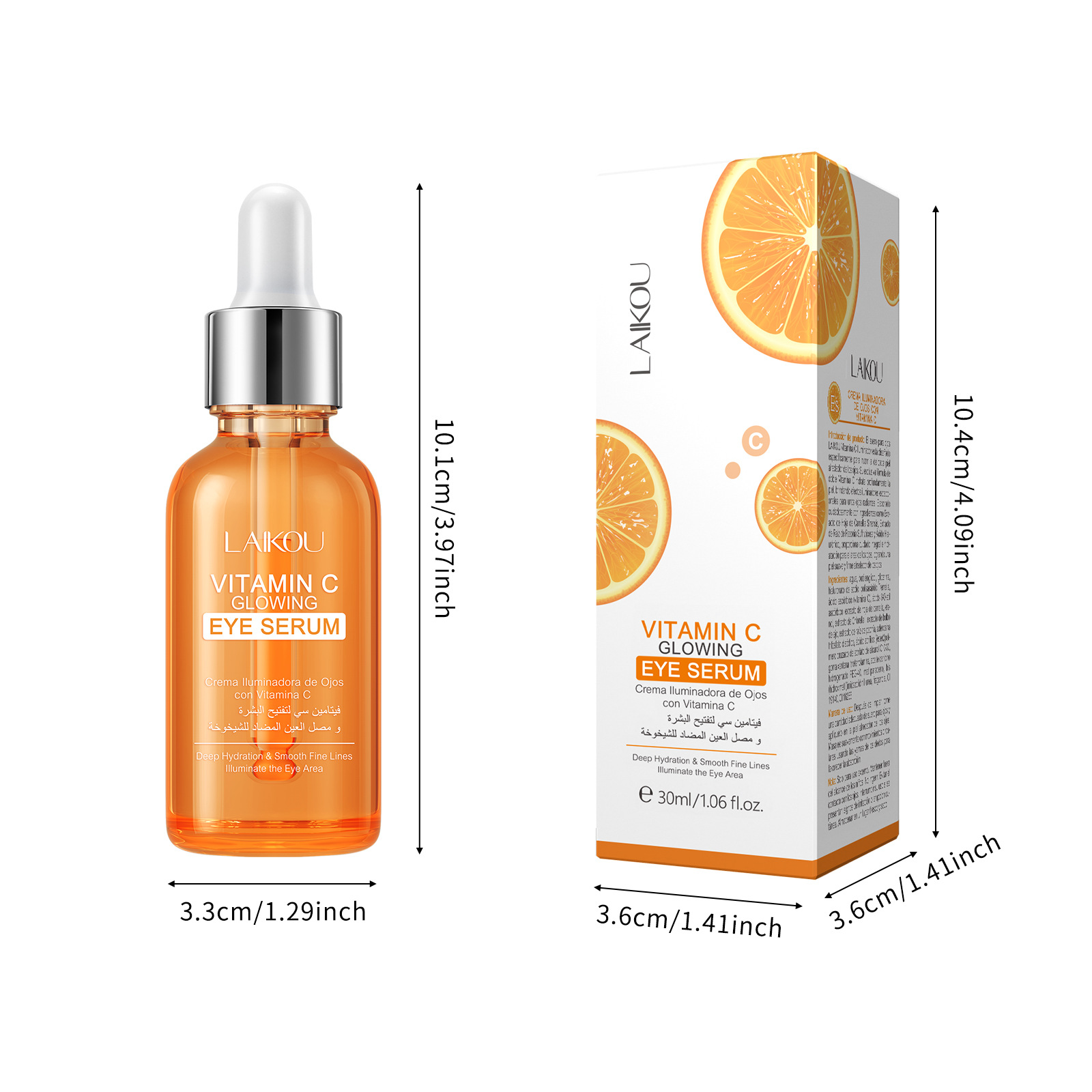 LAIKOU Vitamin C Eye Serum 30ml Cosmetics Cross-border Eye Care Eye Cream Skin Care Products Item Picture