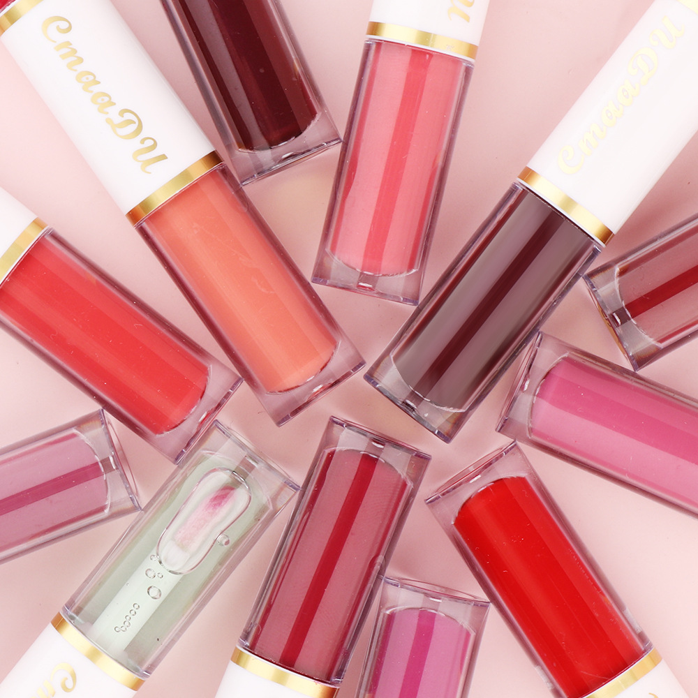 Check it out! Link Disclaimer - Exclusive for Foreign trade :CmaaDu Double-head Lipstick Long-lasting Lip Gloss Specification drawing