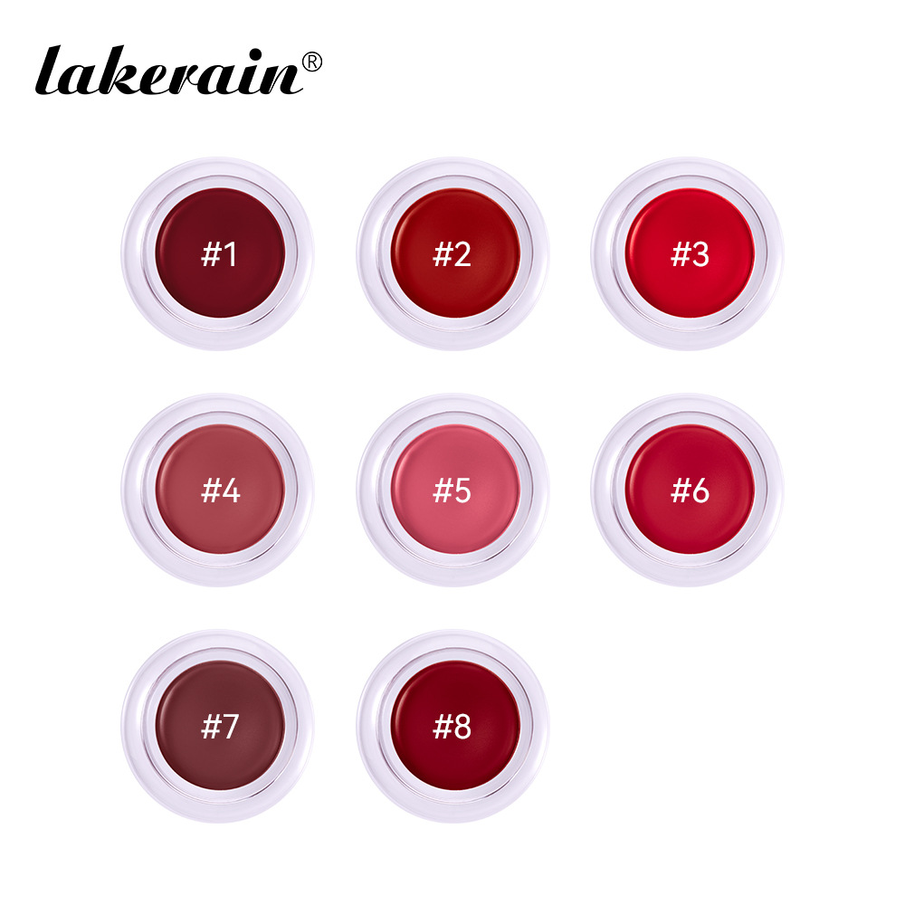 Lakerain Pudding Blush Cream Powder Matte Blush Nude Makeup Highlighter Lip and Cheek Blush Cream Item Picture