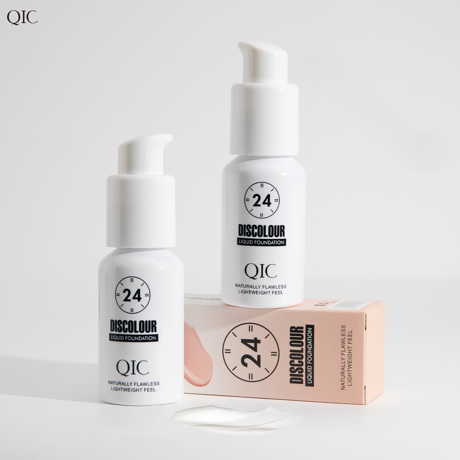 QIC Qini Color-changing Foundation for Natural Adhesion, brightening, setting, concealing and color-changing BB Cream - North American makeup Application Scenario