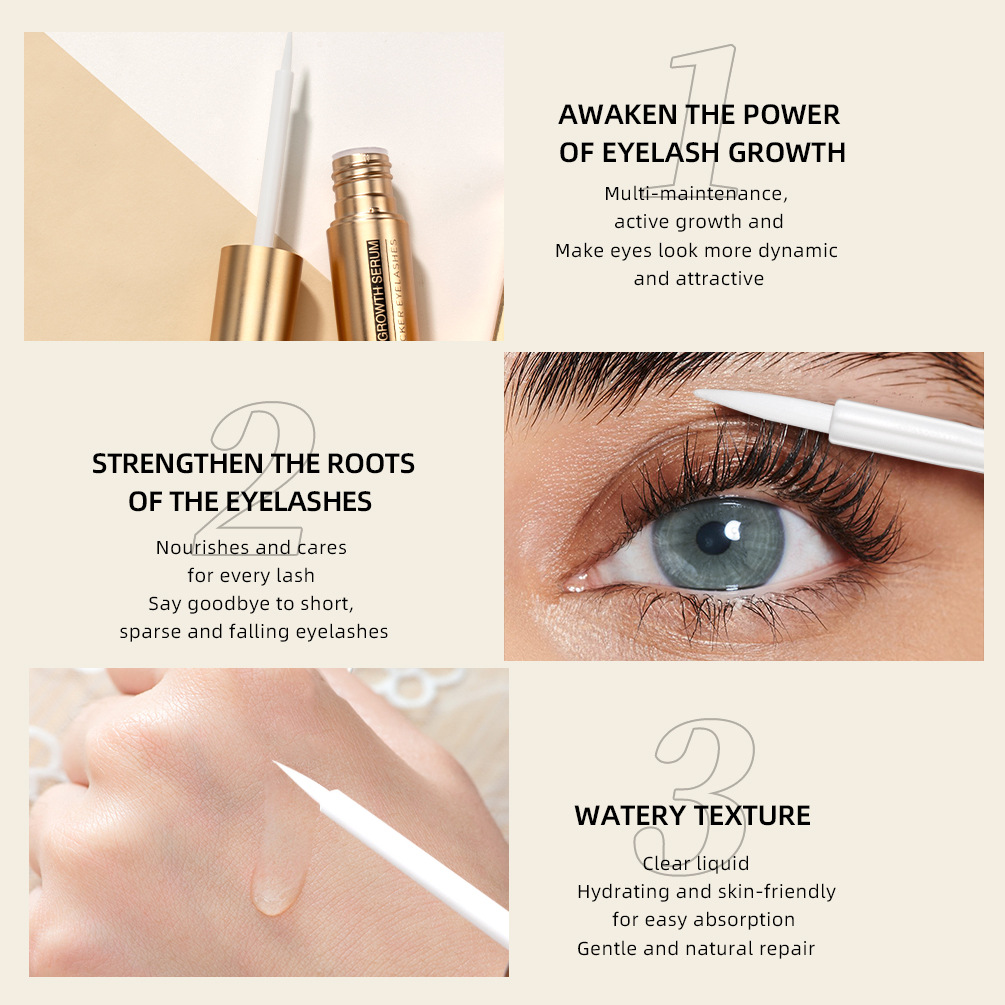 QIBEST Cross-border Best-selling Long, Thick and Curling Eyelash Care Liquid Application Scenario