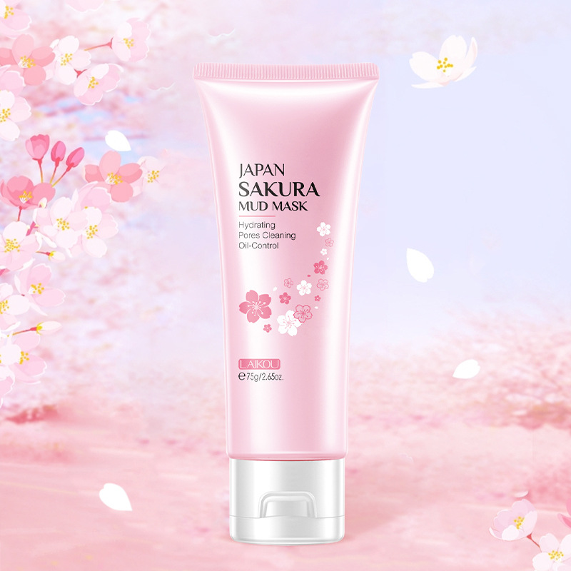 LAIKOU Sakura Mud Mask 75g Hydrating, Moisturizing and pore-cleaning mud mask skin care products cross-border supply details Picture