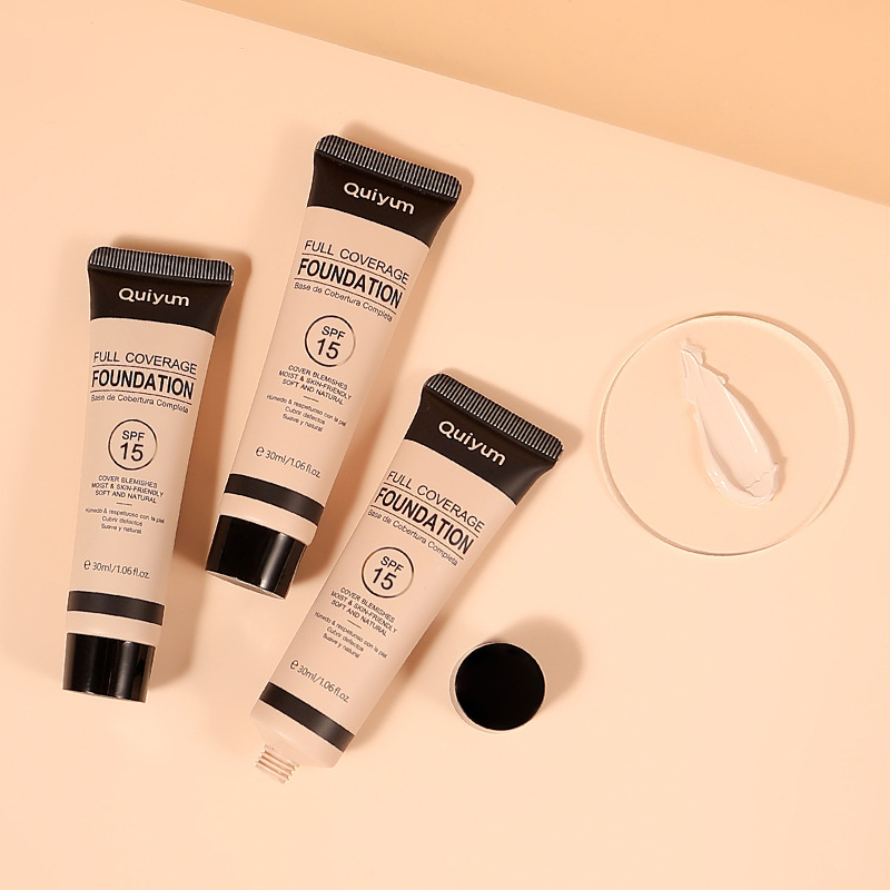 temu Quiyum Full Coverage Foundation 30ml (Tube) Cosmetics Natural Makeup manufacturer in stock full figure