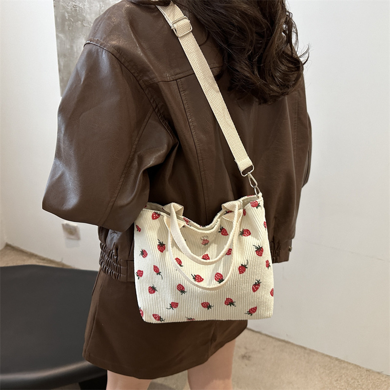 Canvas bag for women 2024 New large-capacity handbag, printed tote bag, niche design, artistic single-shoulder bag for work details Picture